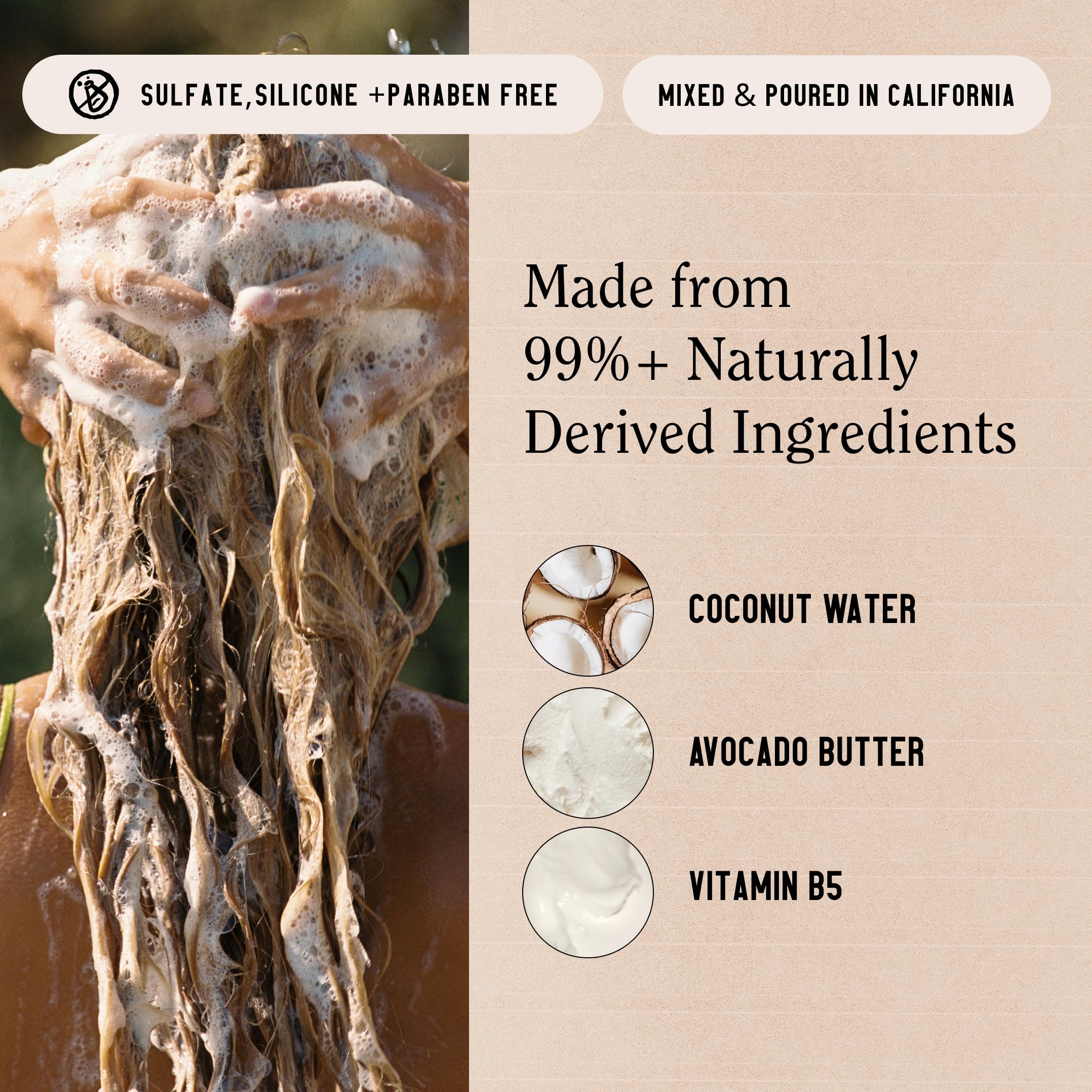 California Naturals Coconut Milk Conditioner – Hydration for Dry Hair, Vegan & Color Safe, 20 fl oz