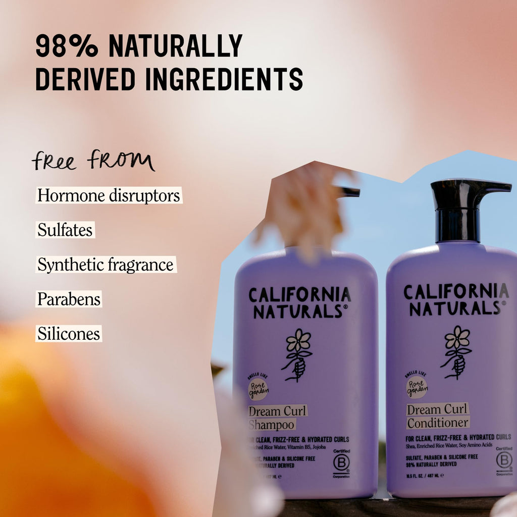 California Naturals Dream Curl Shampoo & Conditioner Set | Hydrating Curl Care for Soft, Frizz-Free Curls