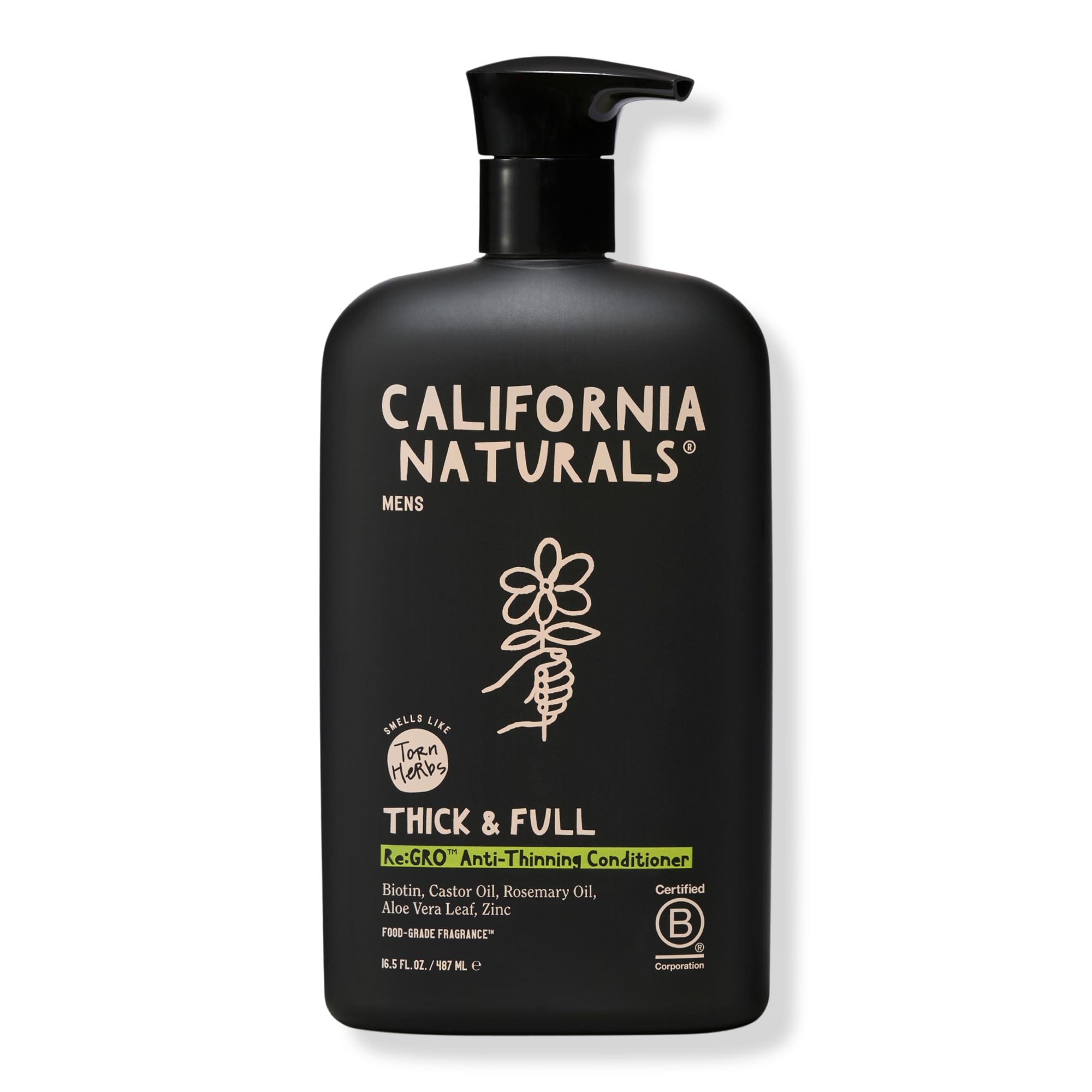 California Naturals Re:GRO Conditioner for Men – Hair Growth Support, Biotin, Vegan, 16.5 oz
