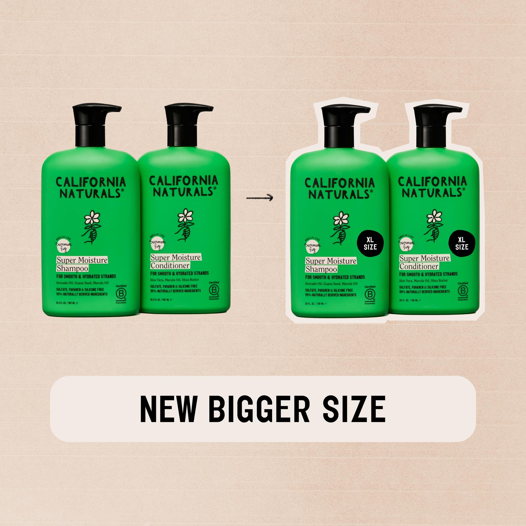California Naturals Moisture Shampoo & Conditioner Set – Hydration for Dry Hair