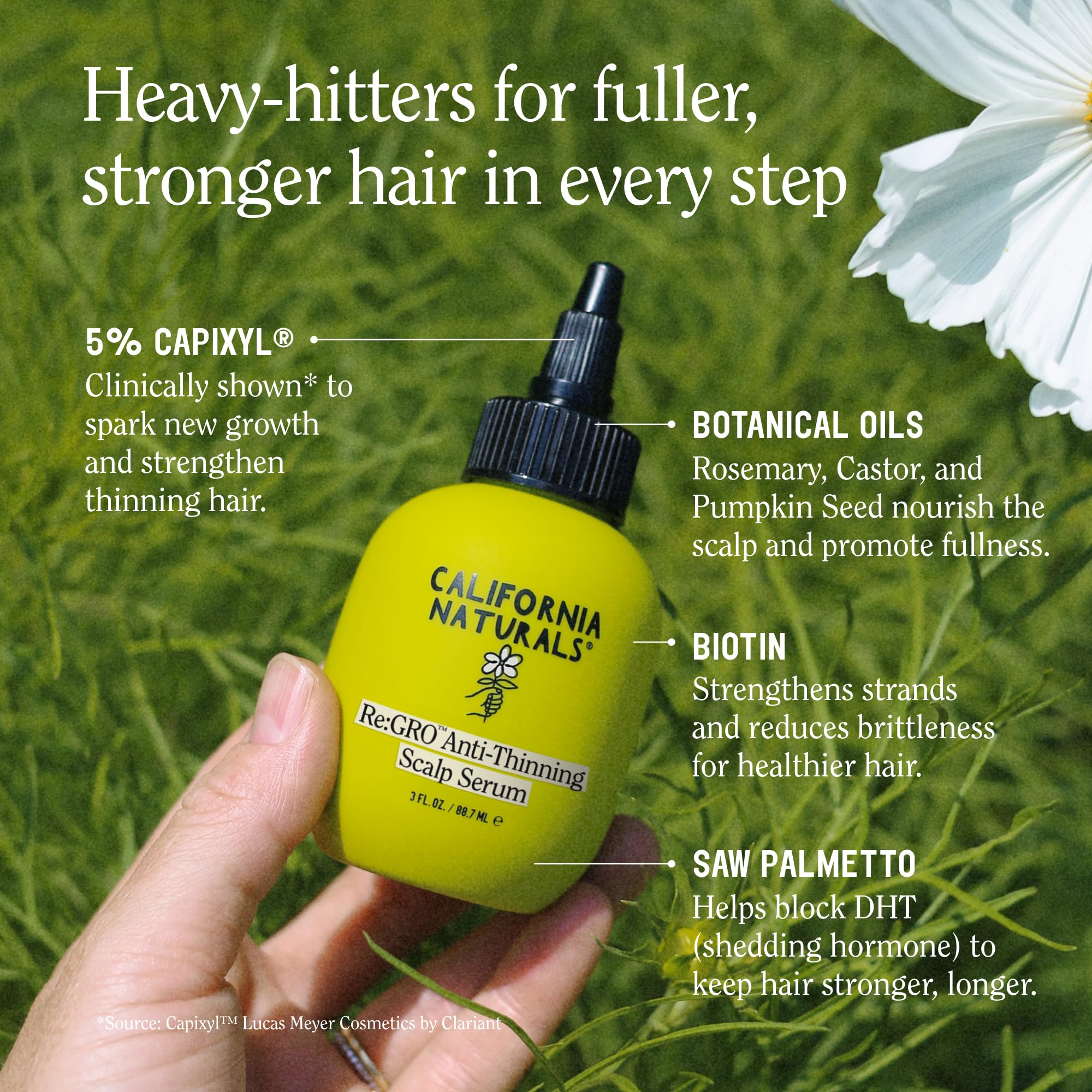 California Naturals Re:GRO Anti-Thinning Scalp Serum – 5% Capixyl, 3oz