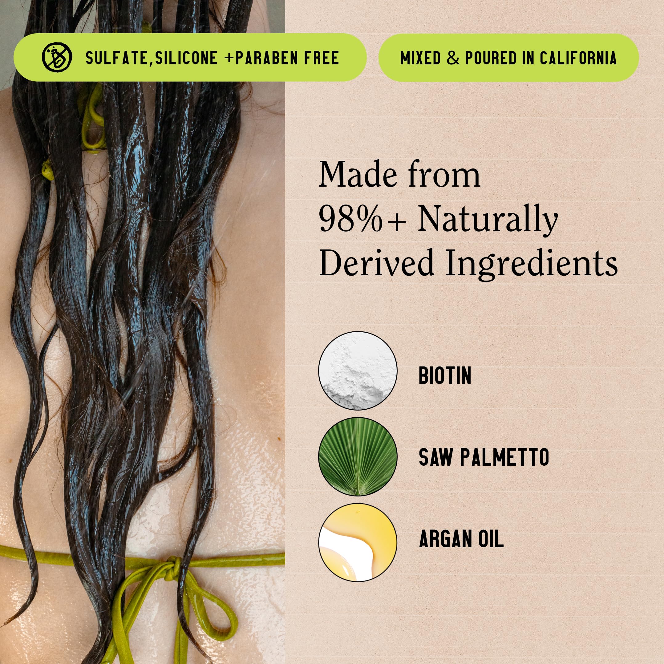California Naturals Re:GRO Shampoo & Conditioner Set – Anti-Thinning & Hair Growth Support | Vegan, Cruelty-Free | 20 oz