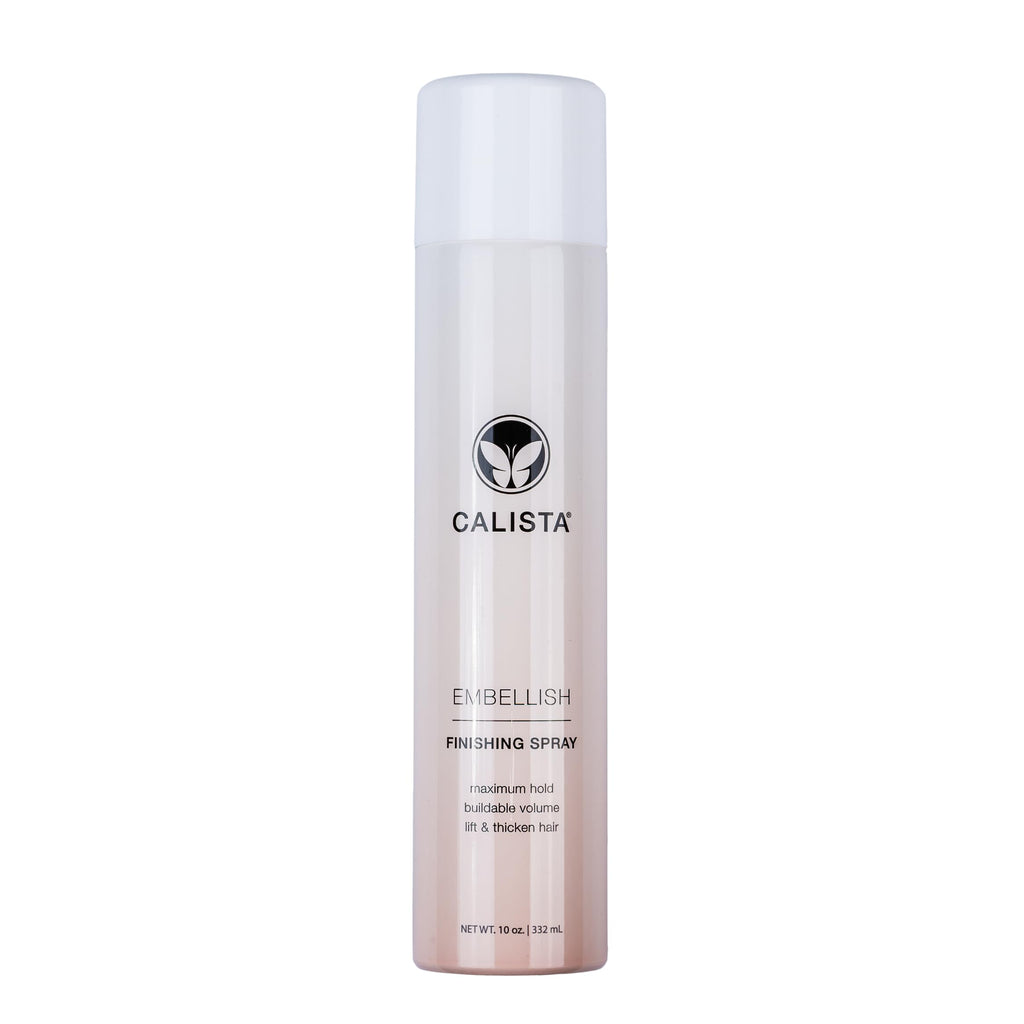 CALISTA Embellish Finishing Spray – Strong Hold Hairspray for Volume, Shine & Frizz Control | 10 oz
