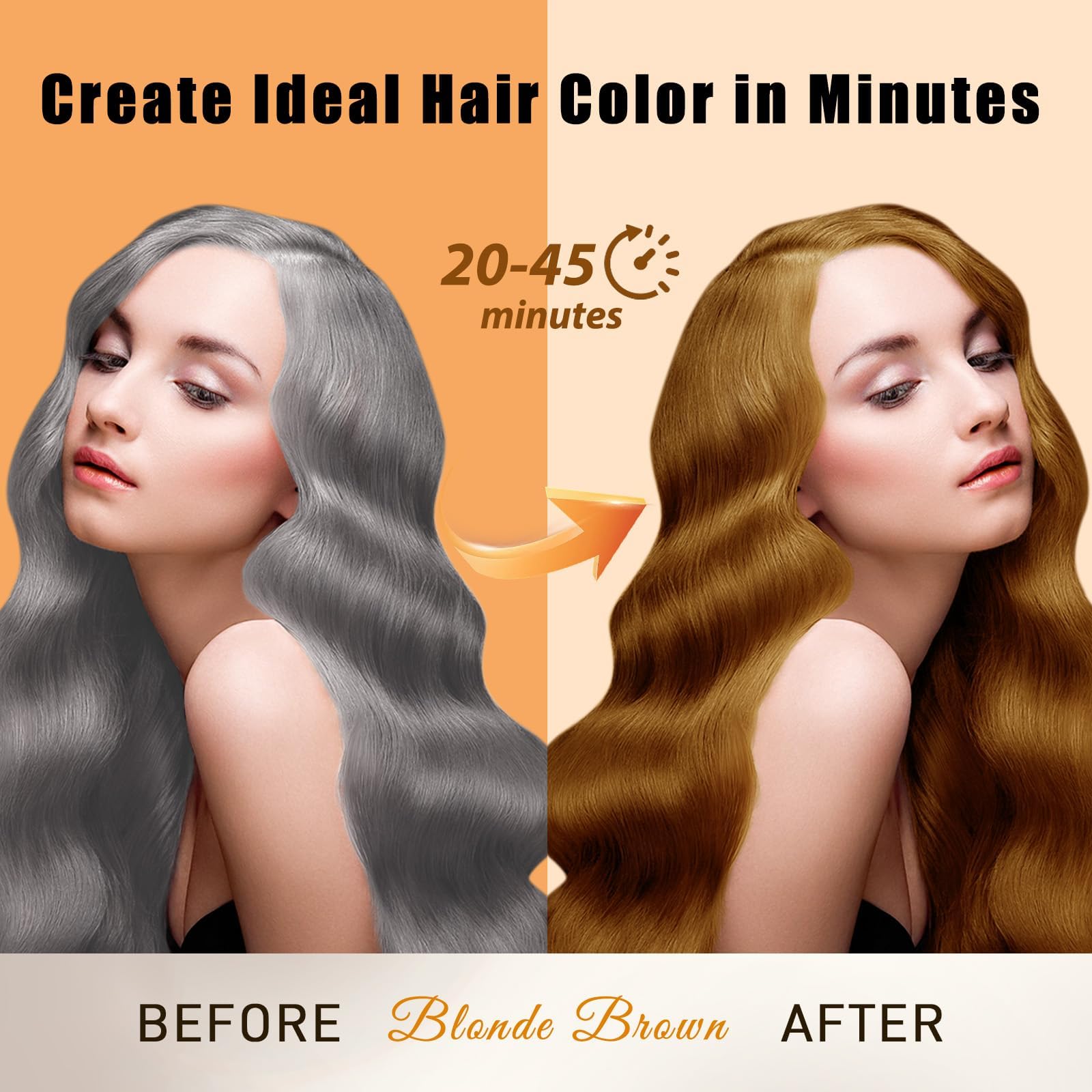 Callmynm Blonde Brown Hair Dye Shampoo 3-in-1 | Rich Color Shine 500ml