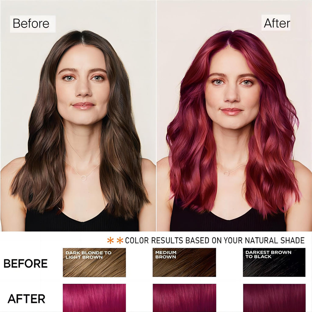 Callmynm Instant Wine Red Hair Dye Shampoo 3-in-1 for Gray Hair | 16.9 fl oz