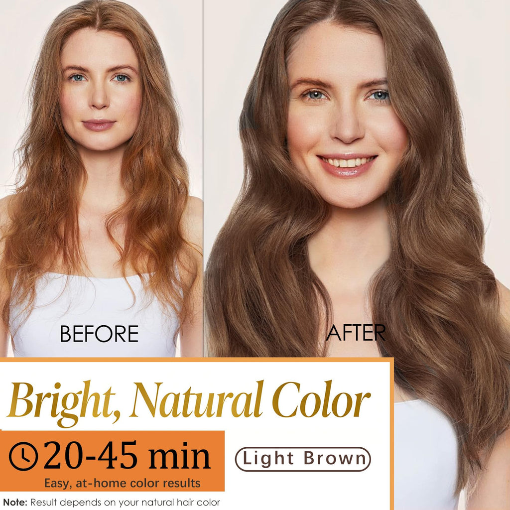 Callmynm Light Brown Hair Dye Shampoo 3-in-1 - Rich Color, 3-4 Weeks, 500ml
