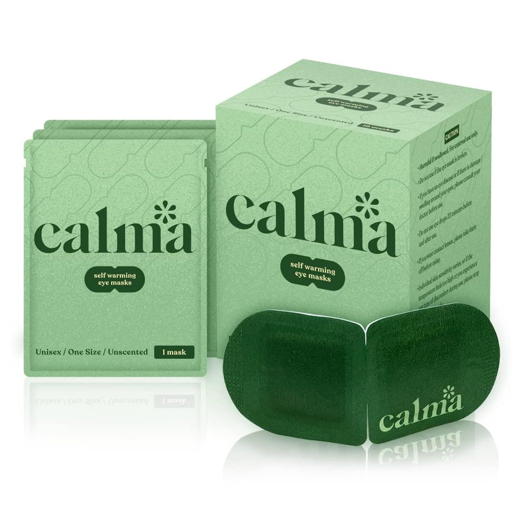 Calma 16 Pack Heated Eye Mask - Hot Compress for Eye Fatigue, Dry Eyes & Blue Light Strain (Unscented)