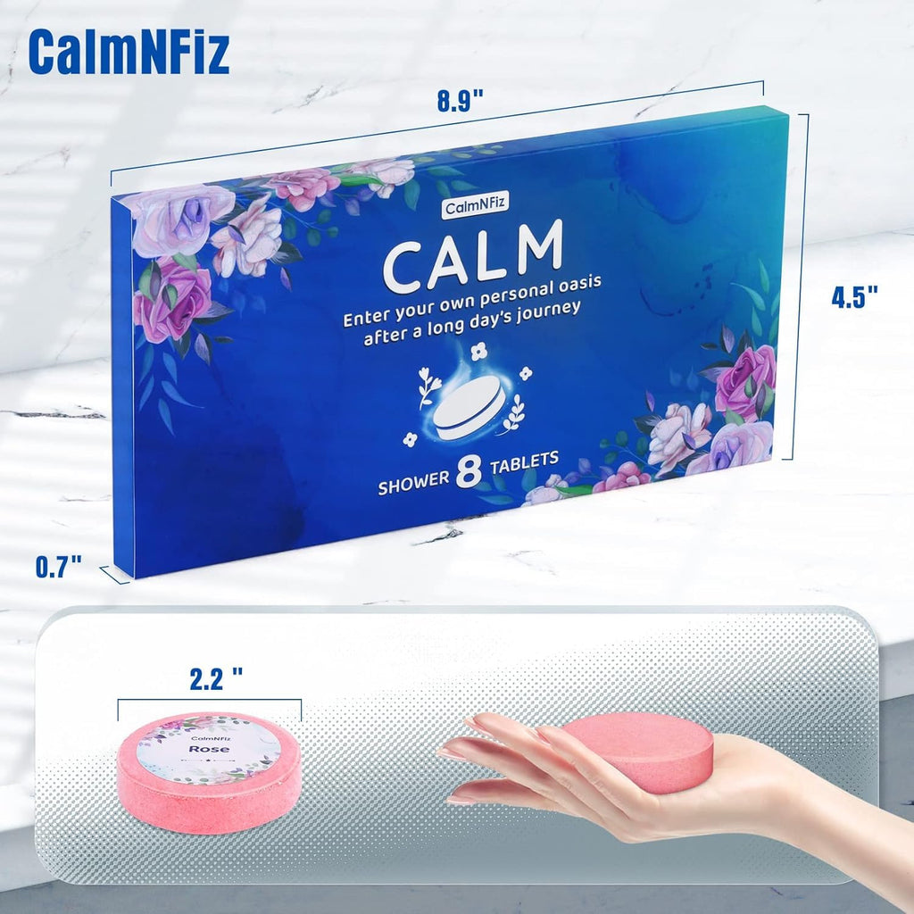 CalmNFiz Shower Steamers 16 Pack – Organic Fragrances for Relaxing Showers
