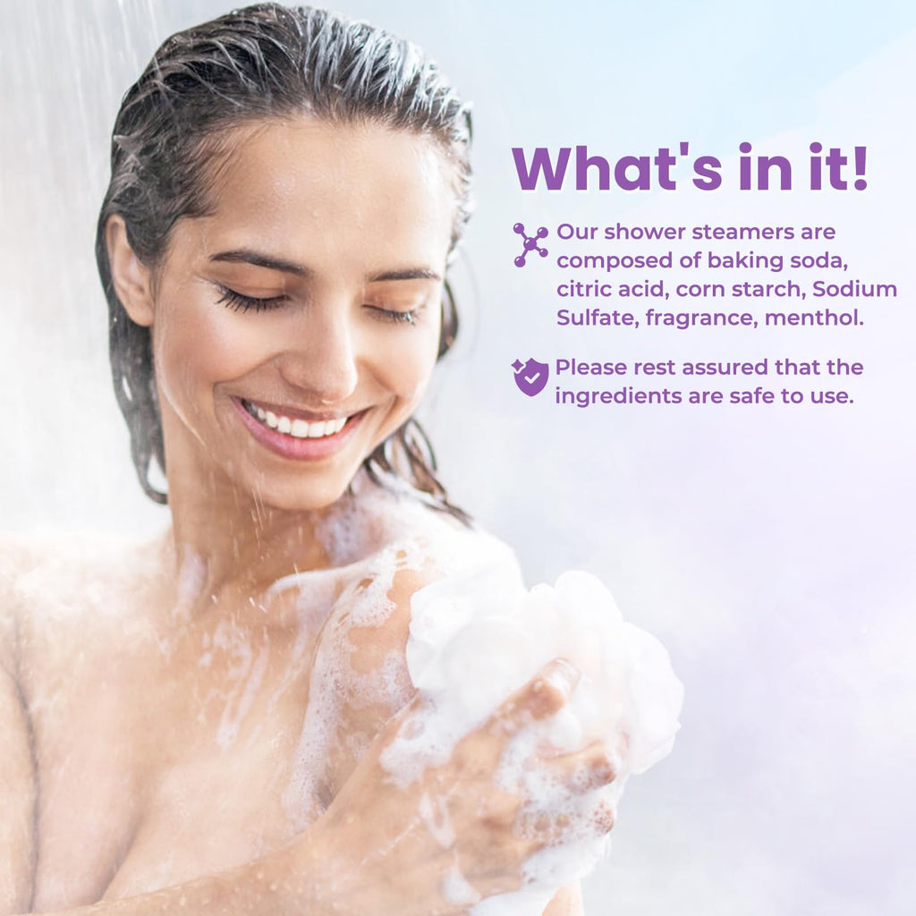 CalmNFiz Shower Steamers – 8 Scents | Aromatic Bath Bomb Set | Gift for Teens & Adults