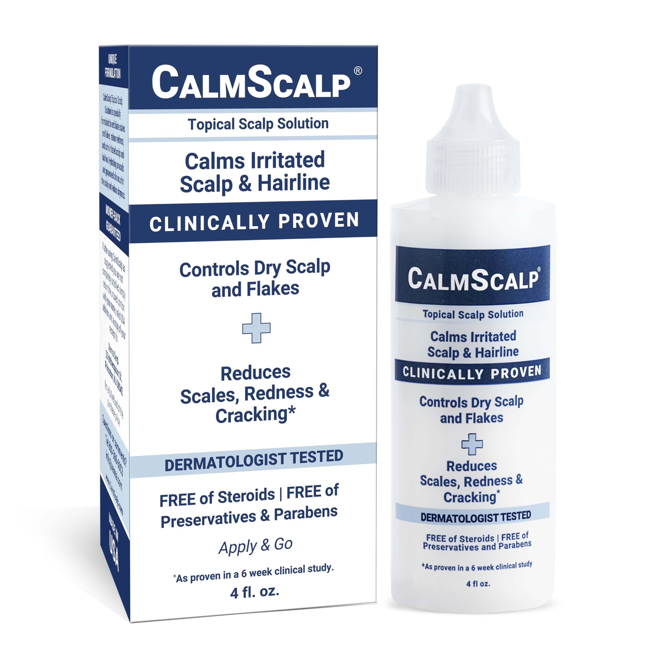 CalmScalp Scalp Treatment - Itch Relief, Flake Reduction, Made in USA - 4 oz