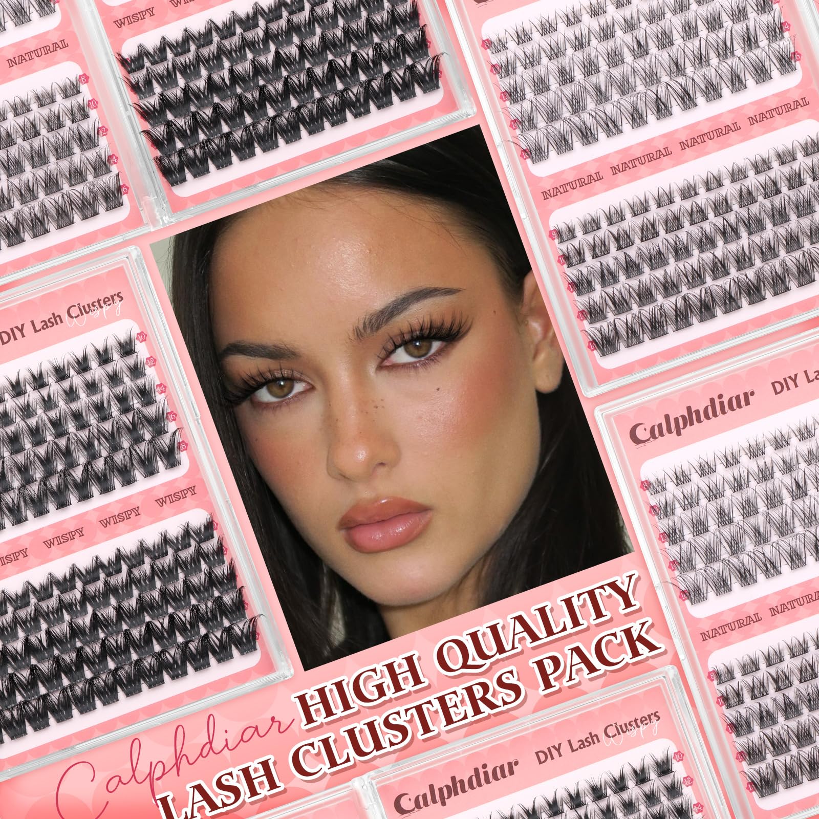 Calphdiar Wispy Lash Clusters – 230pcs, 4 Styles, 10-18mm