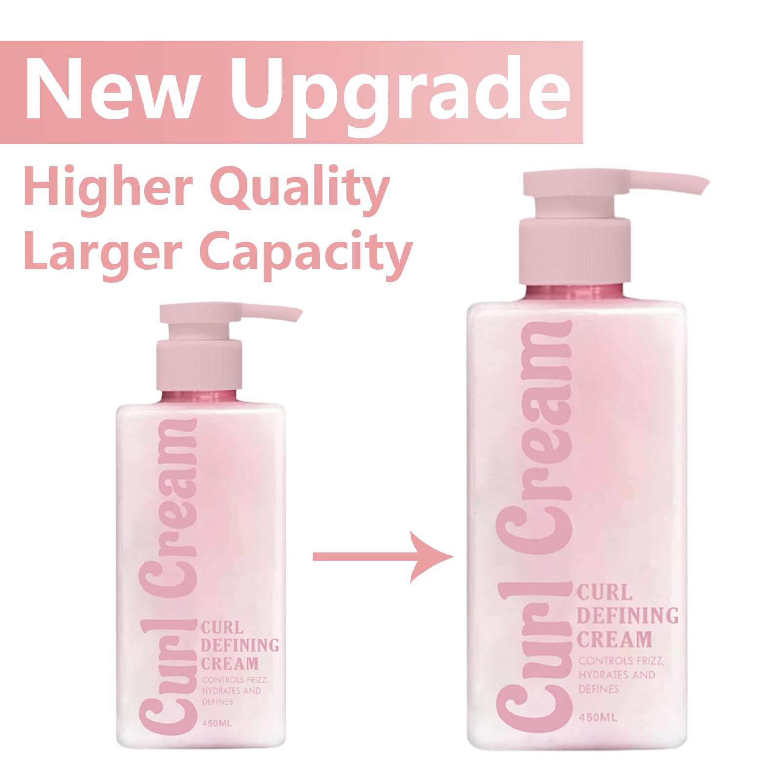 Calyphra Curl Defining Cream | 15.22 Fl Oz Anti-Frizz for Curly & Wavy Hair