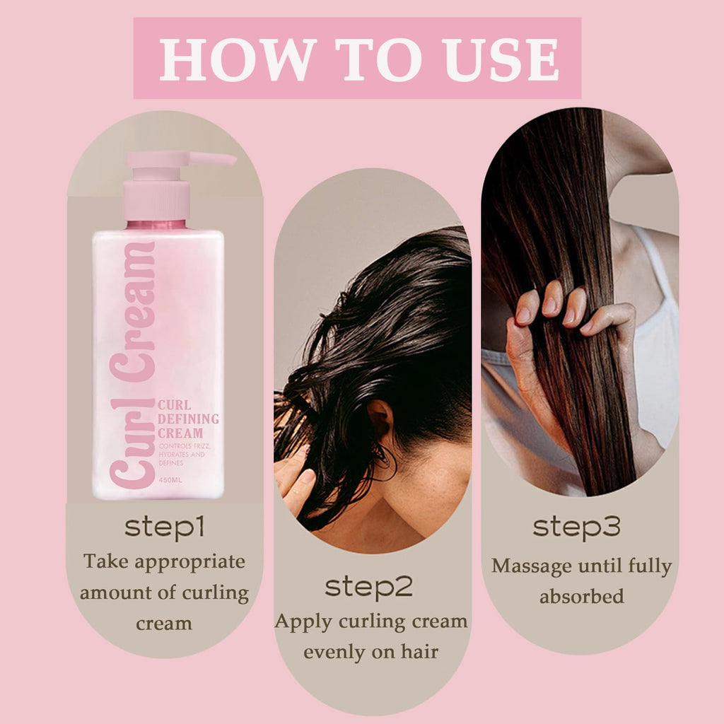 Calyphra Curl Defining Cream | 15.22 Fl Oz Anti-Frizz for Curly & Wavy Hair