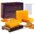 Calzzle Kojic Acid Soap 4PCS – Brightening with Turmeric, Vitamin C & Retinol