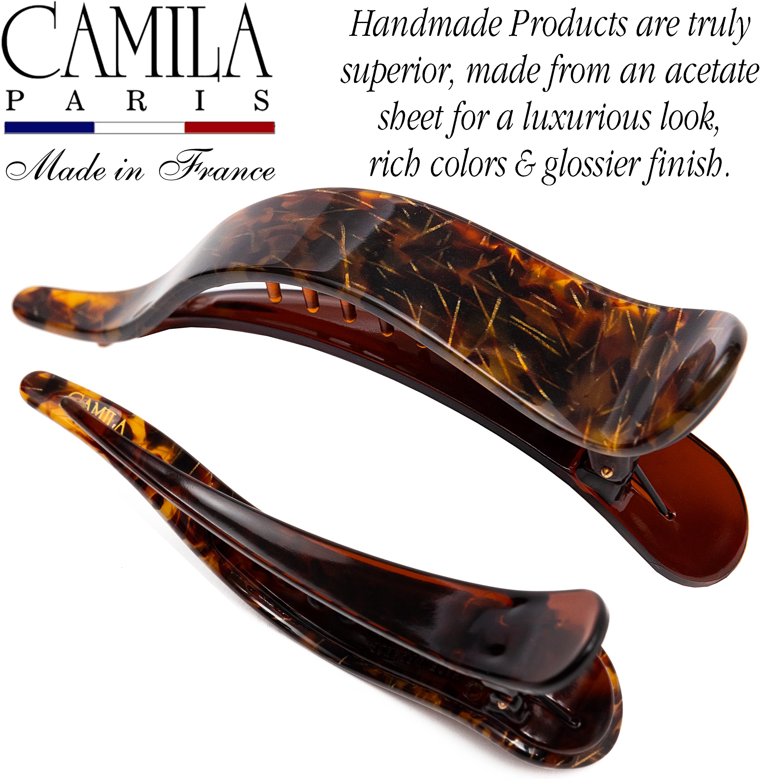 Camila Paris CP2478 French Hair Clip – Alligator Clip, Handmade in France, Strong Hold