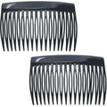 Camila Paris CP2946 French Hair Side Comb – Small, Rounded Black | Strong Hold Hair Clips