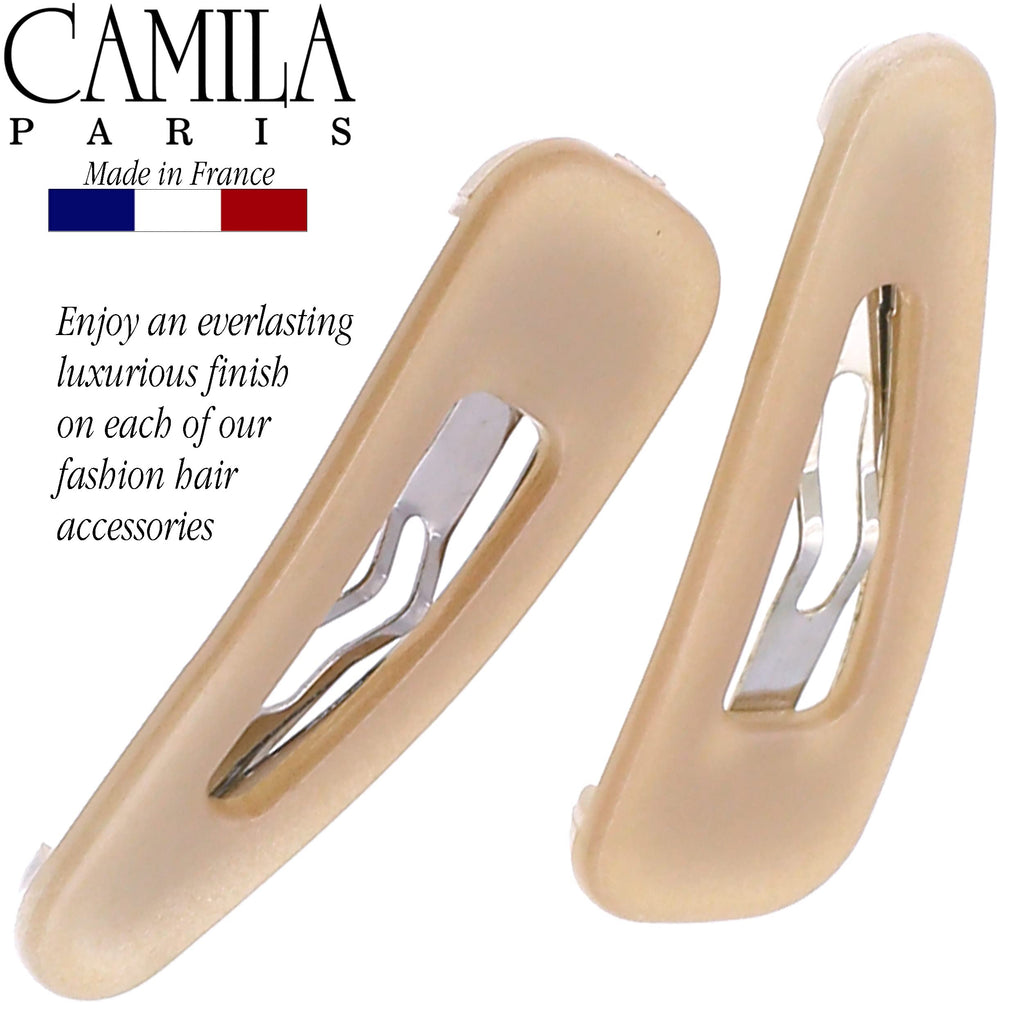 Camila Paris CP3056 French Hair Barrettes – Strong Hold Snap Clips for Women | Made in France