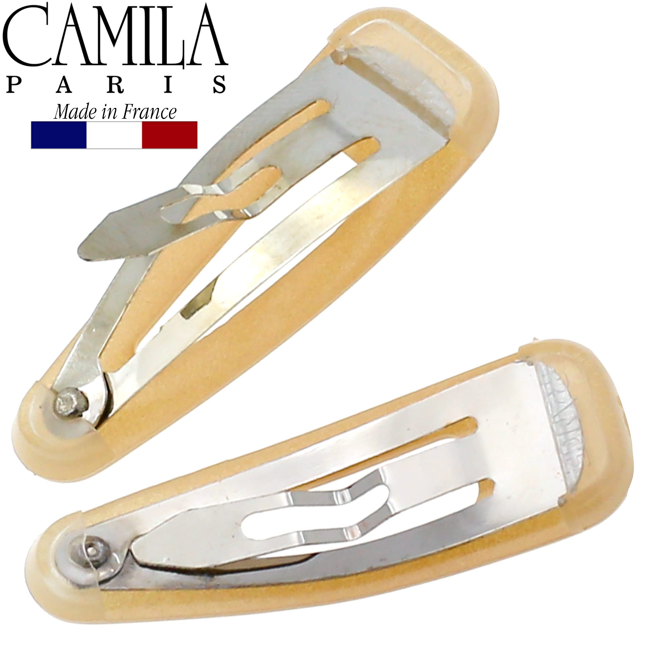 Camila Paris CP3056 French Hair Barrettes – Strong Hold Snap Clips for Women | Made in France