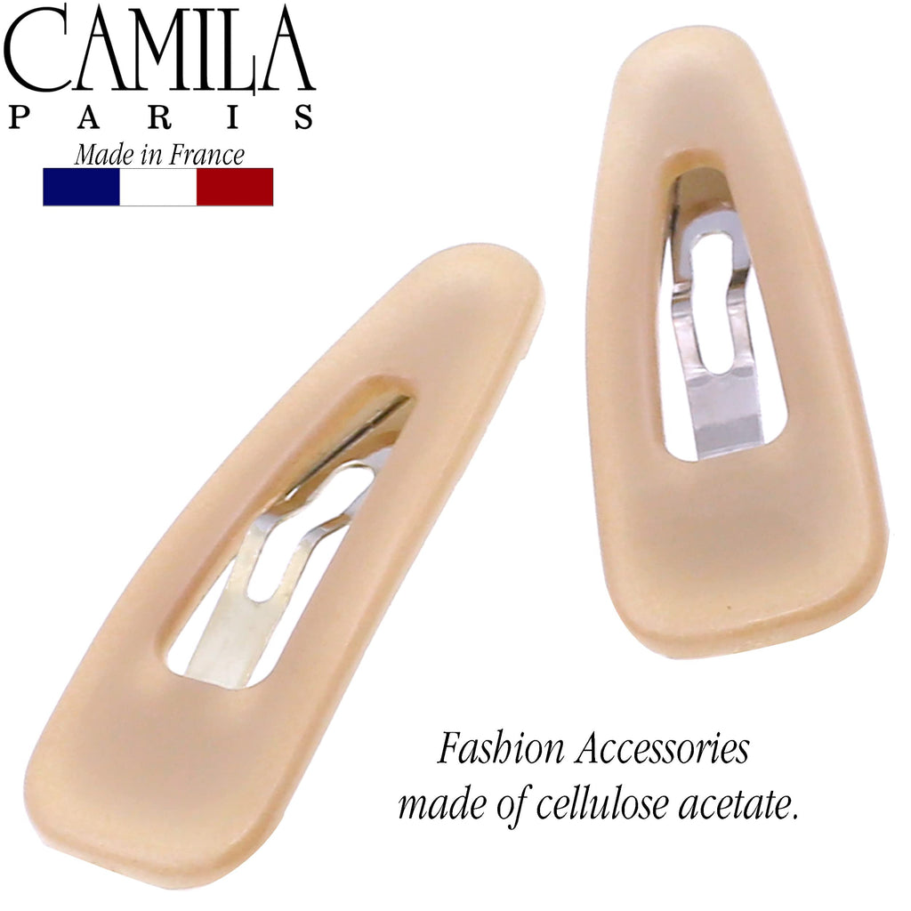Camila Paris CP3056 French Hair Barrettes – Strong Hold Snap Clips for Women | Made in France
