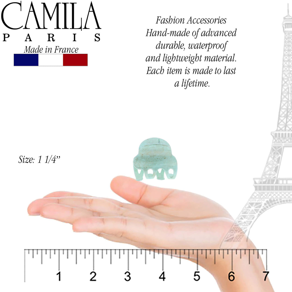Camila Paris CP3088 French Hair Clip Set – Mint Claw Clips, Strong Hold (2-Pack)