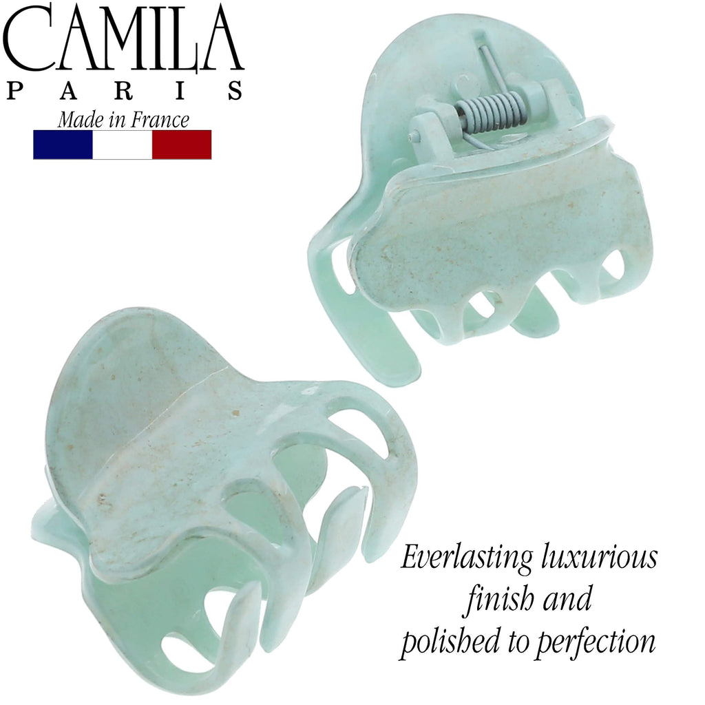 Camila Paris CP3088 French Hair Clip Set – Mint Claw Clips, Strong Hold (2-Pack)