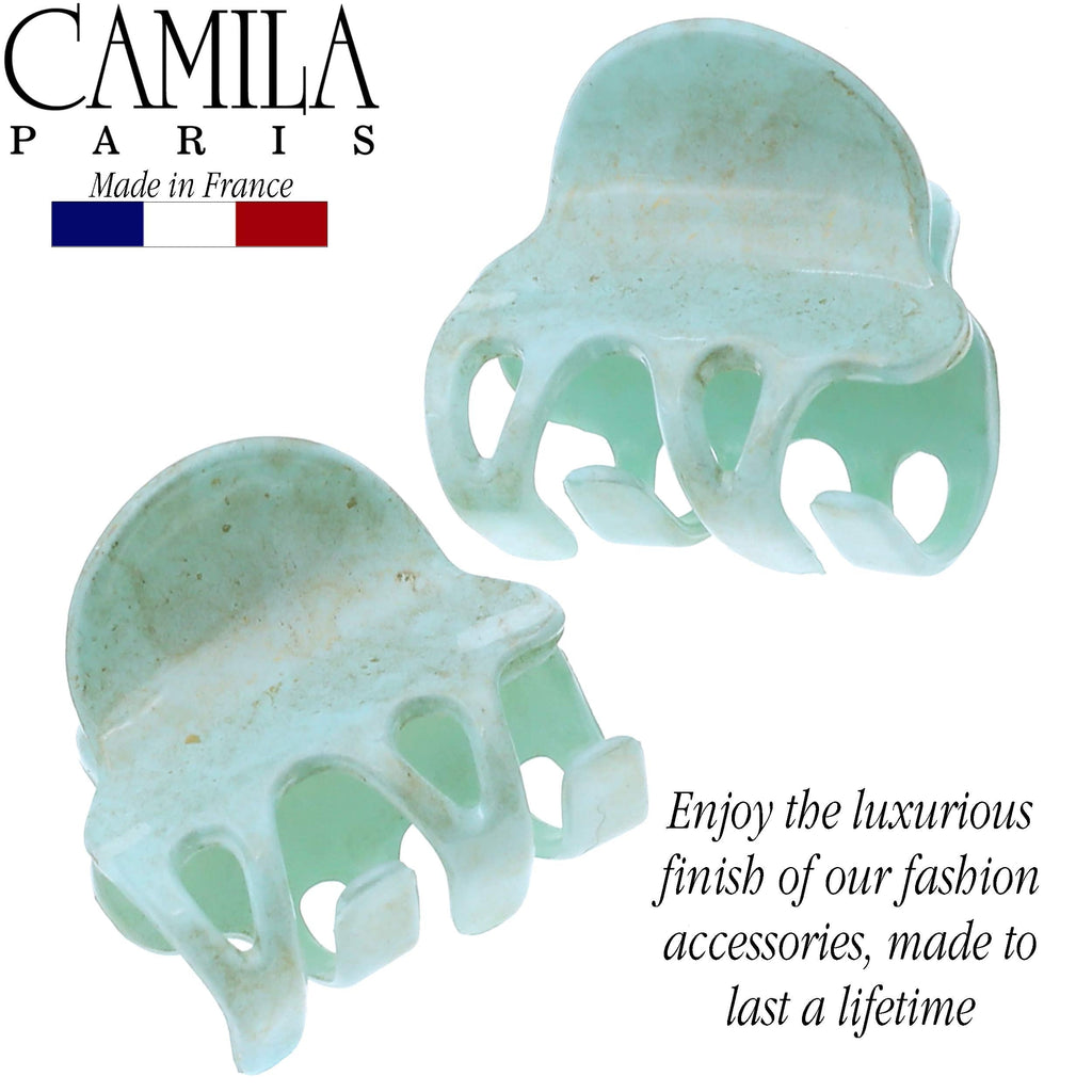 Camila Paris CP3088 French Hair Clip Set – Mint Claw Clips, Strong Hold (2-Pack)