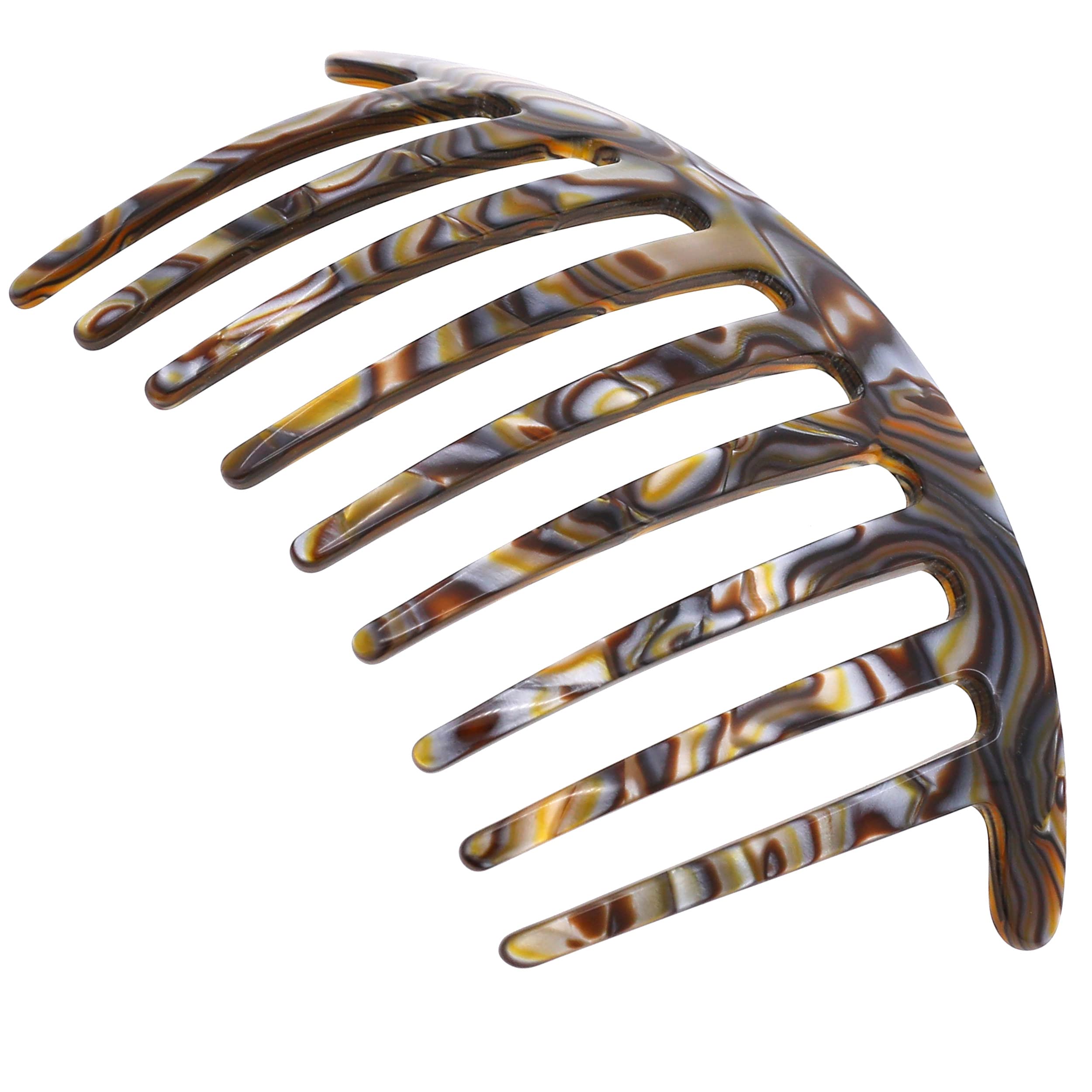 Camila Paris CP3182 French Handmade Side Comb – Onyx 4-Inch Curved Hair Clip