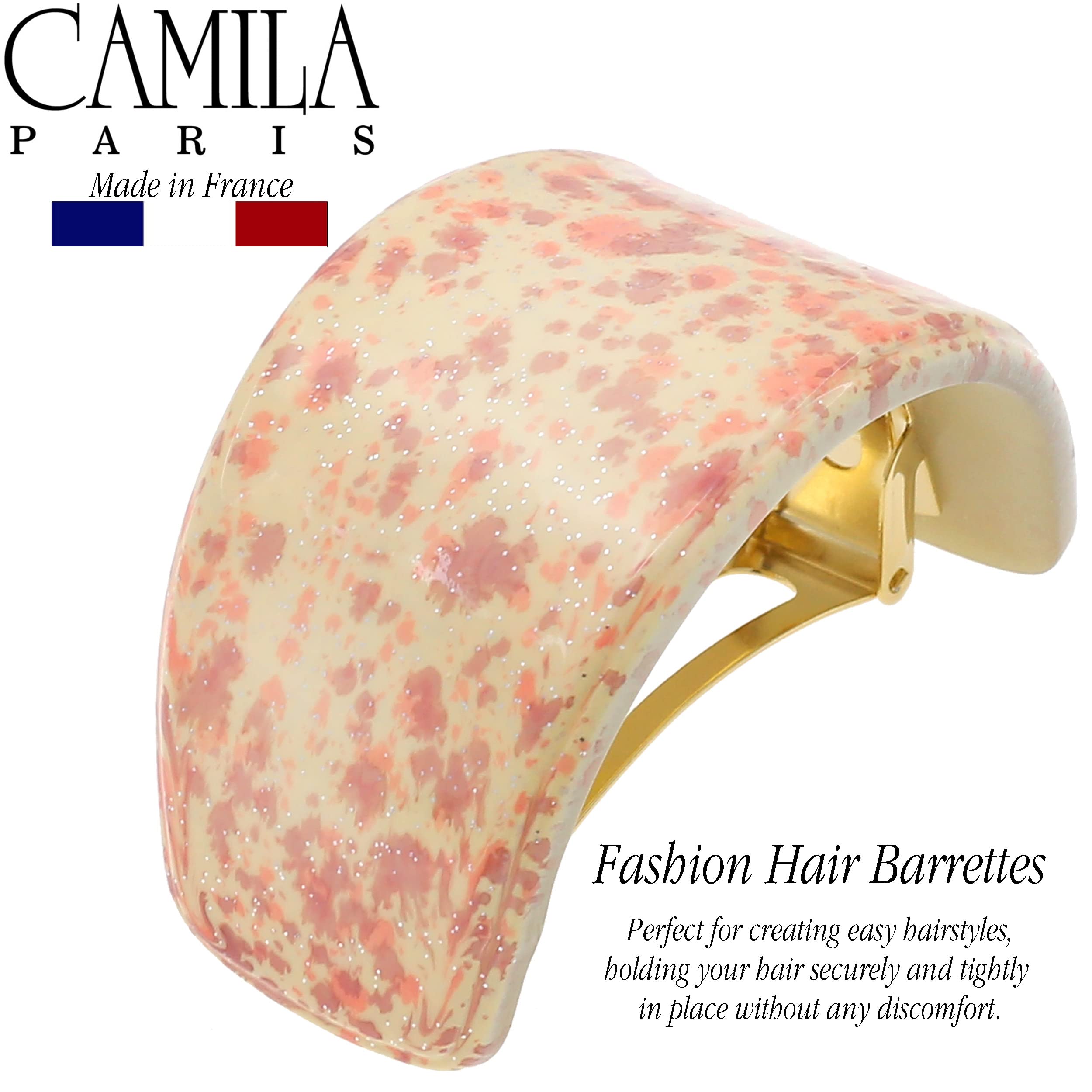 Camila Paris CP3234 Beige French Hair Barrette – Strong Hold for Fine Long Hair