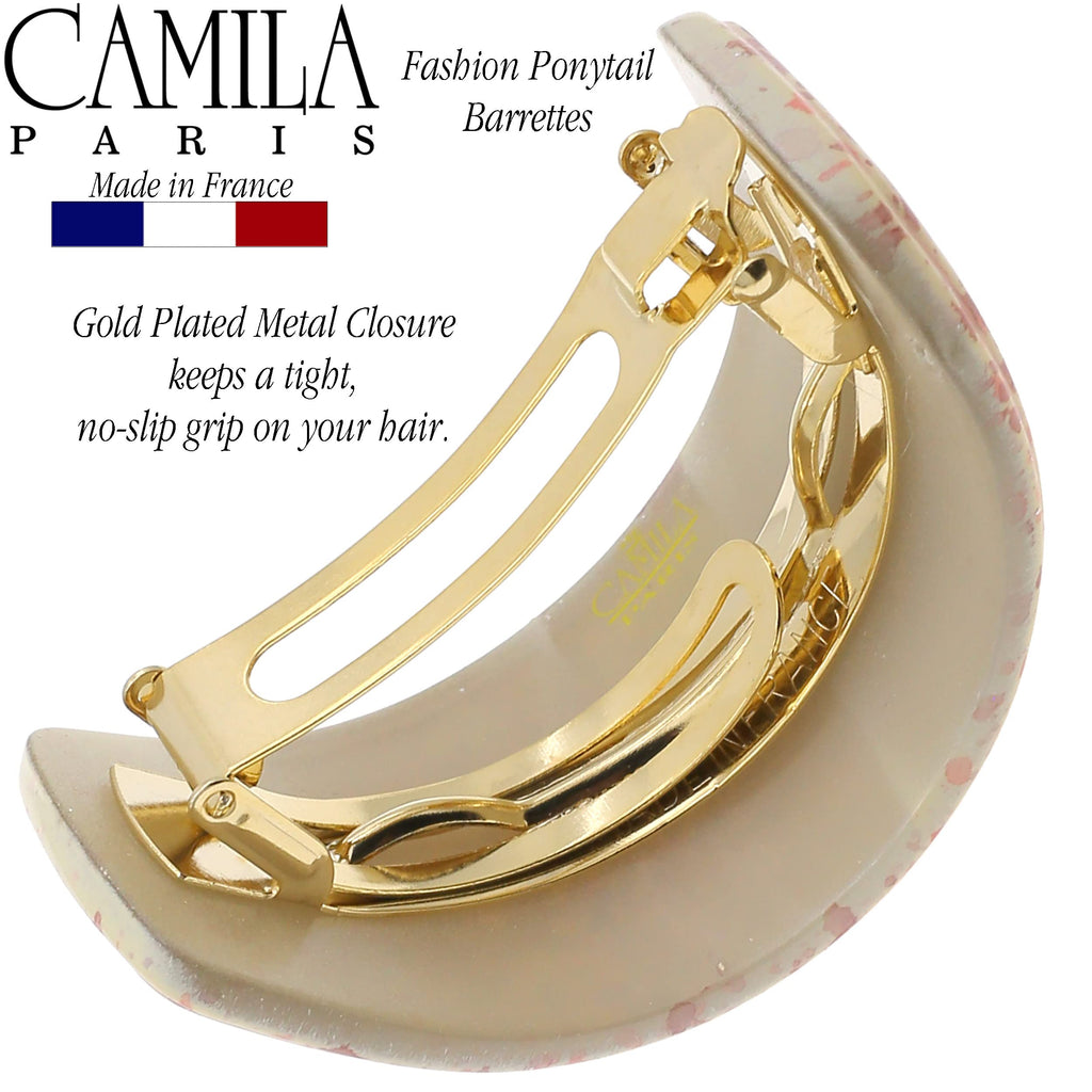 Camila Paris CP3234 Beige French Hair Barrette – Strong Hold for Fine Long Hair