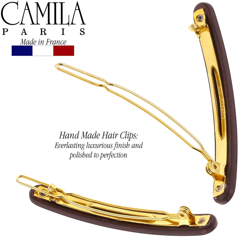 Camila Paris CP3283 French Hair Barrette Clip – Handmade in France, Strong Hold, No Slip