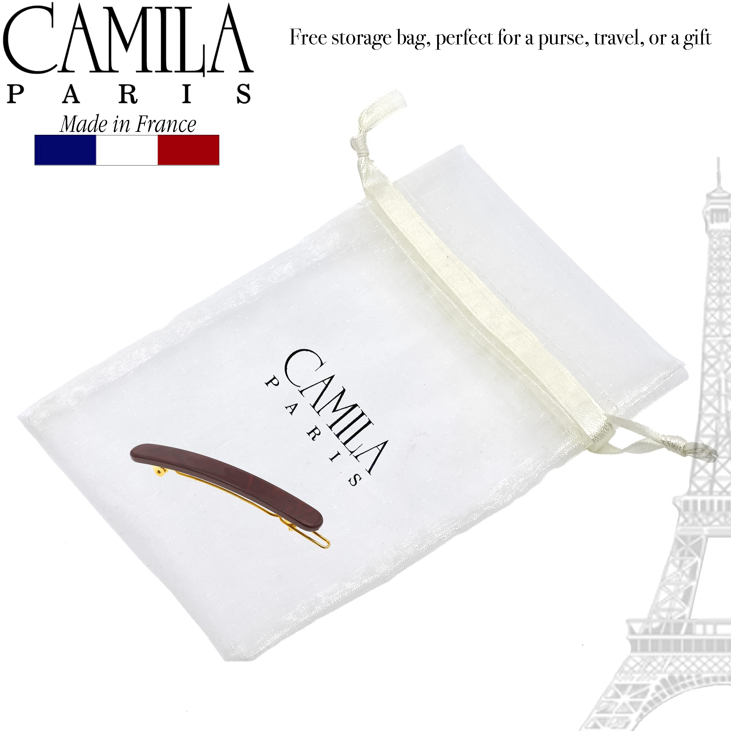 Camila Paris CP3283 French Hair Barrette Clip – Handmade in France, Strong Hold, No Slip
