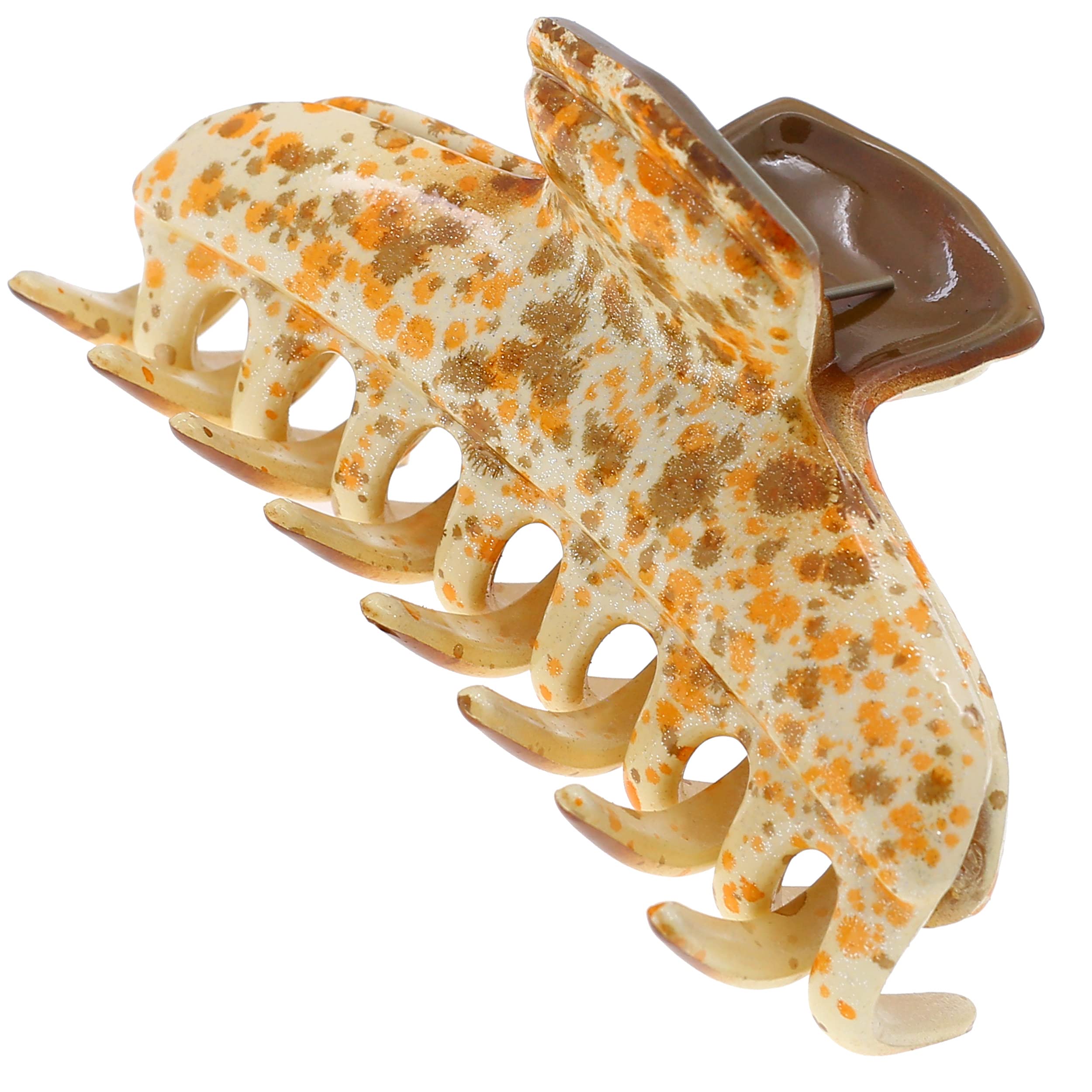Camila Paris CP3307 Hair Clip – Strong Hold Orange Butterfly Clip for Thick, Long Hair | Made in France
