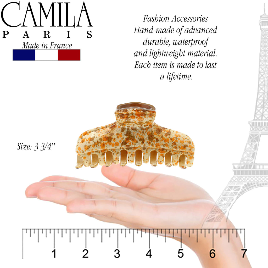 Camila Paris CP3307 Hair Clip – Strong Hold Orange Butterfly Clip for Thick, Long Hair | Made in France