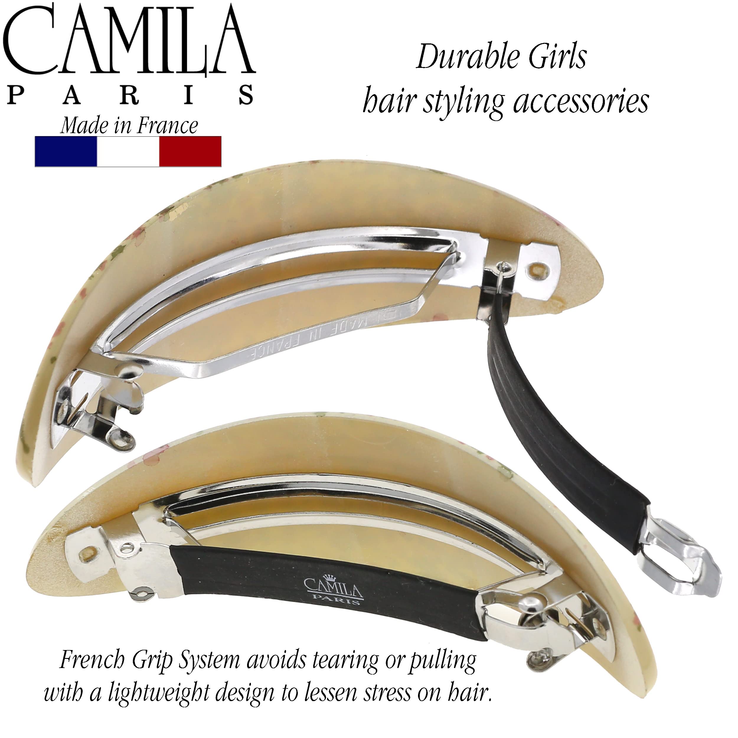 Camila Paris CP3323 Oval Hair Barrette – Strong Hold for Thick Hair | Made in France