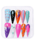 CAMILCY Luxury Press-On Nails – Handmade, Reusable Almond Tips (10pcs A023)