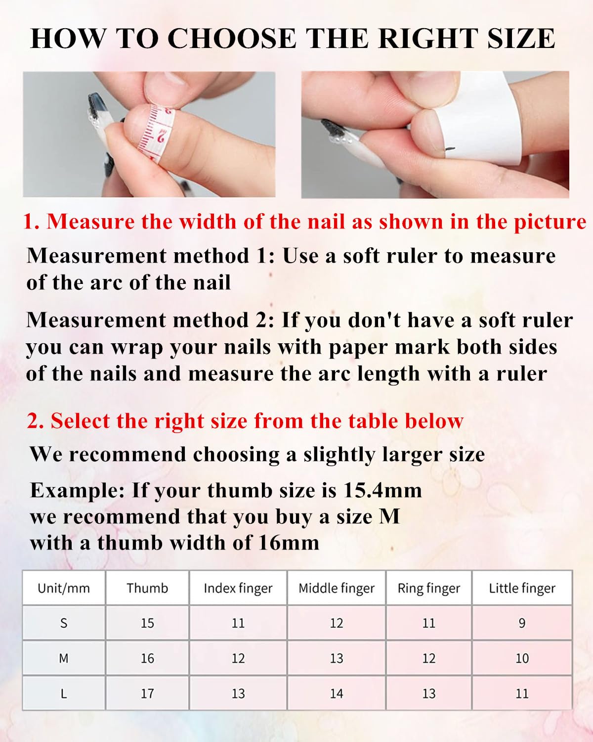 CAMILCY Press On Nails | Handmade Luxury Reusable Nails – Long Almond, Black Diamonds, Hand Painted, GelUV Finish (A038, S)