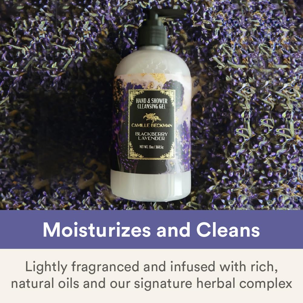 Camille Beckman Blackberry Lavender Hand & Shower Cleansing Gel – 13 oz
