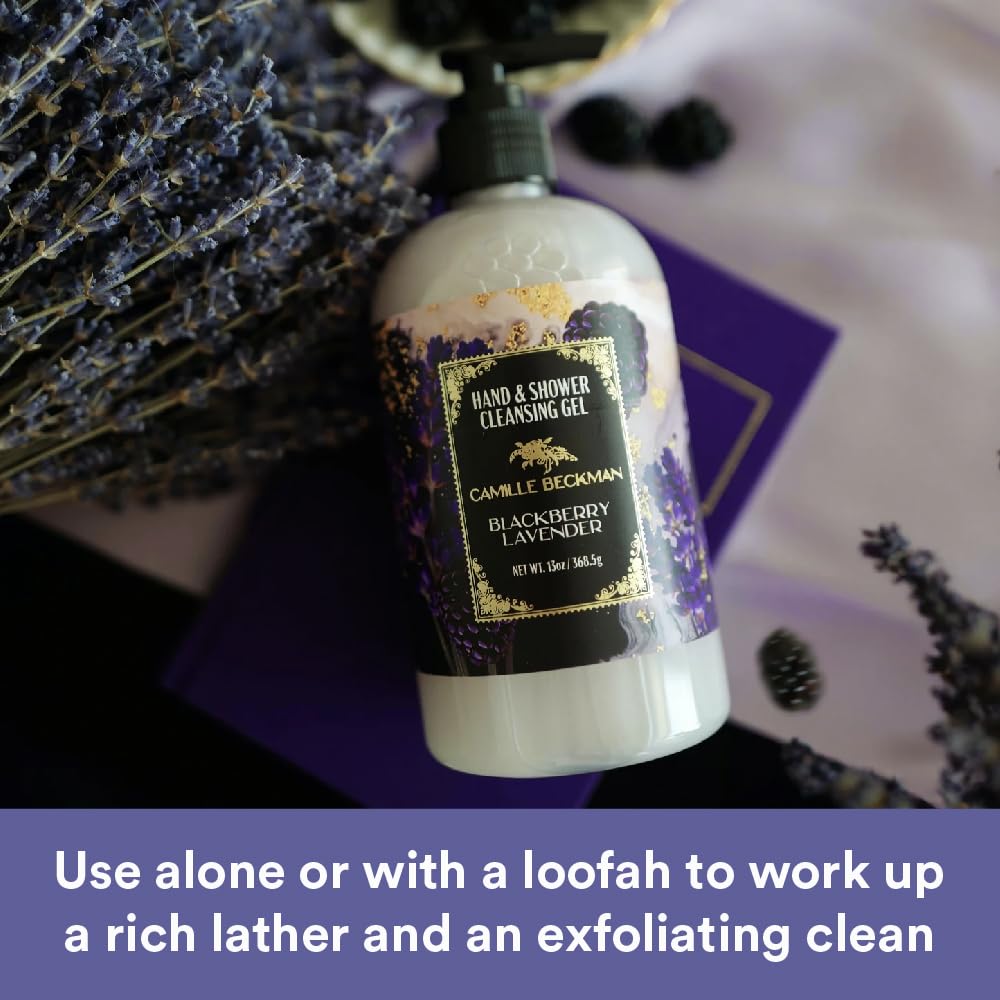 Camille Beckman Blackberry Lavender Hand & Shower Cleansing Gel – 13 oz