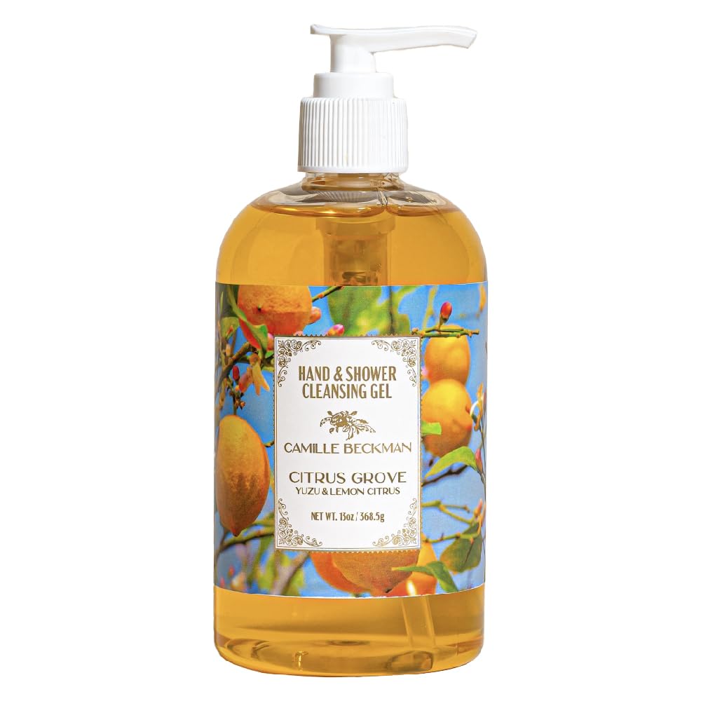 Camille Beckman Citrus Grove Hand & Shower Cleansing Gel (13 oz) – Vegan, Gluten-Free, ProVitamin B5
