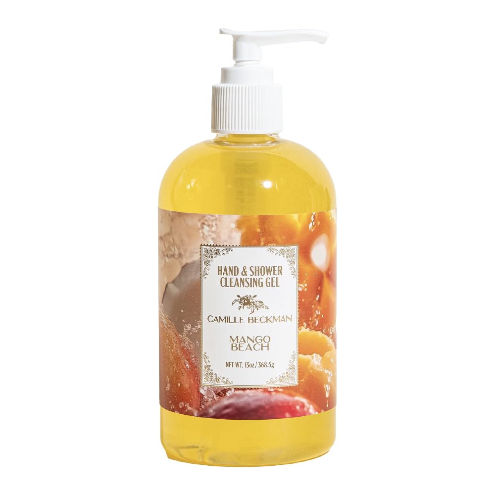 Camille Beckman Mango Beach Hand & Shower Cleansing Gel – Gentle Moisturizing Body Wash (13 fl oz)