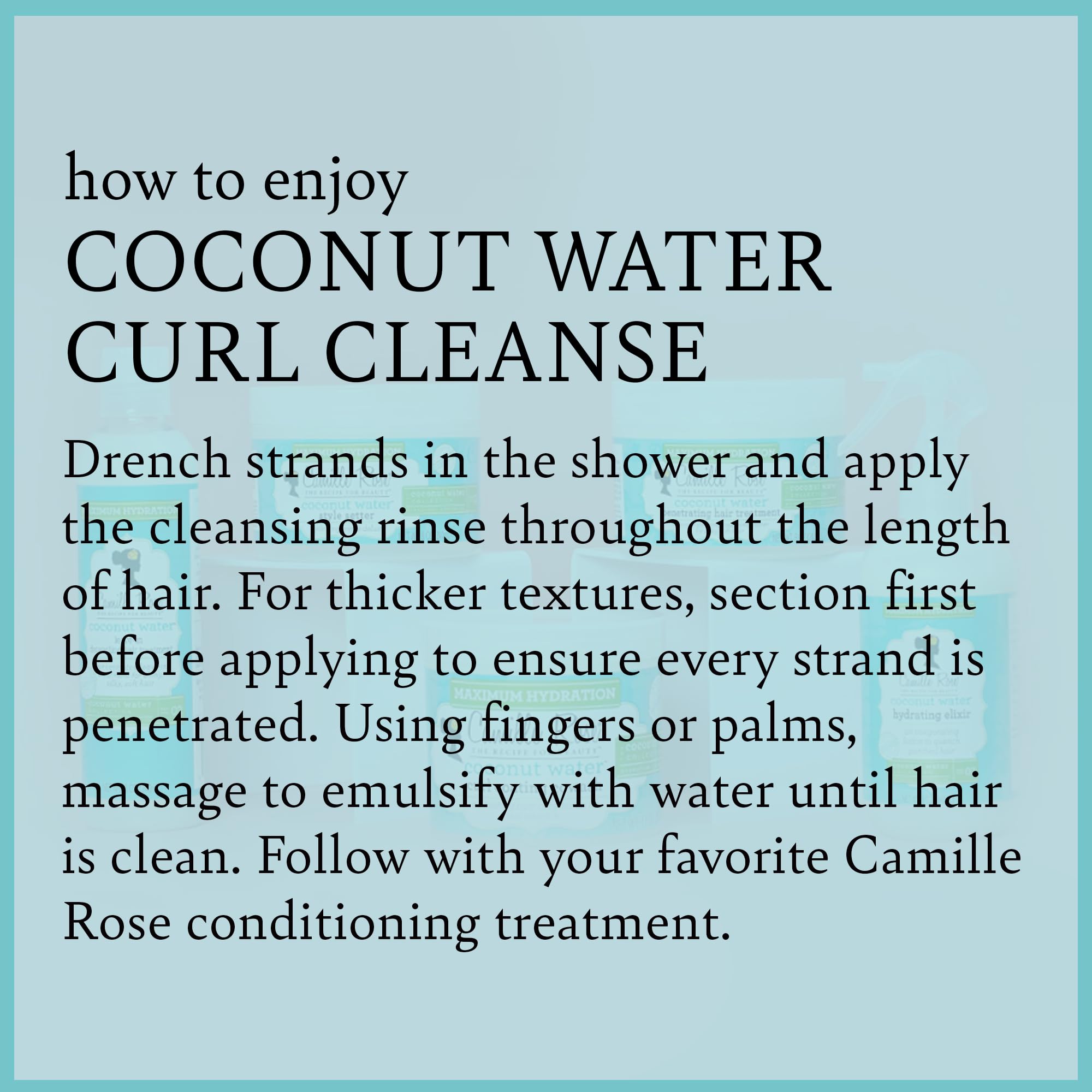 Camille Rose Shampoo Coconut Water Curl Cleanse – Lightweight Moisturizing for Soft, Bouncy Curls (12 Fl Oz)
