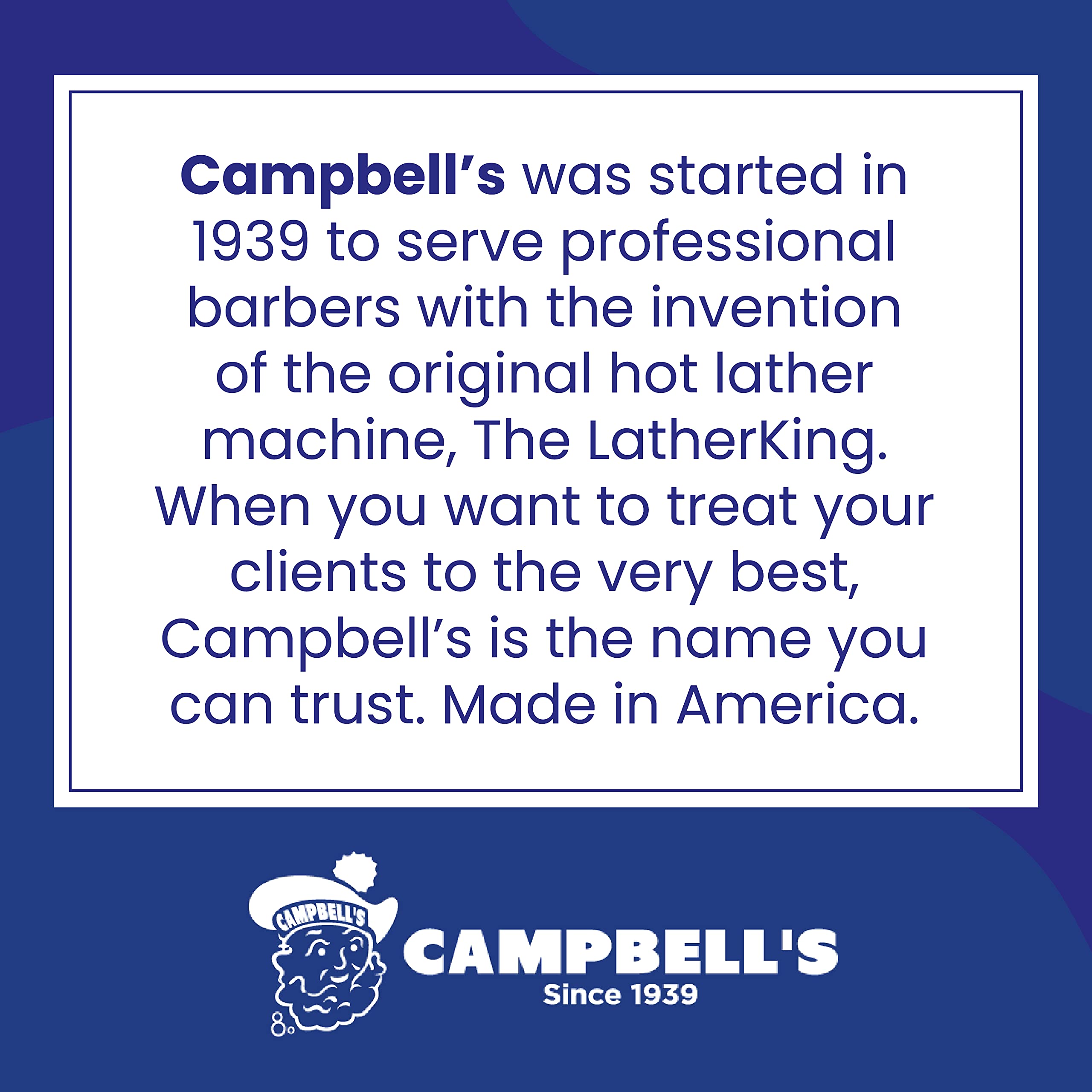 Campbell's Liquid Shave Cream 8 oz for Barbers — Thick Lather for LatherKing Machines