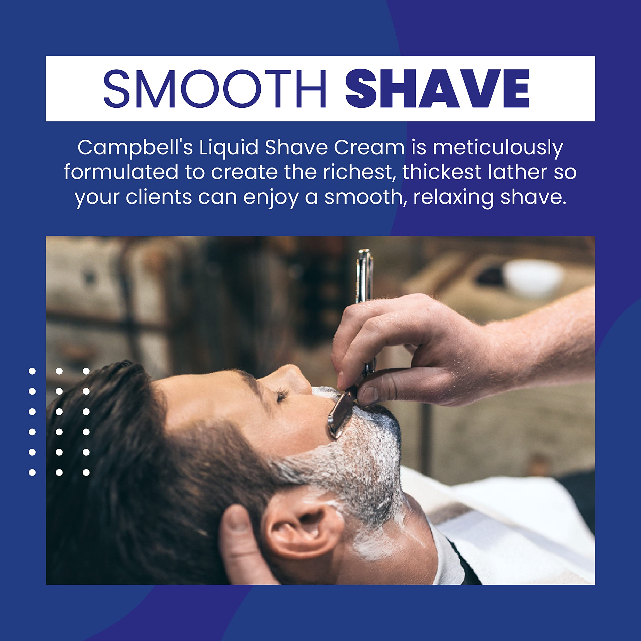 Campbell's Liquid Shave Cream 8 oz for Barbers — Thick Lather for LatherKing Machines