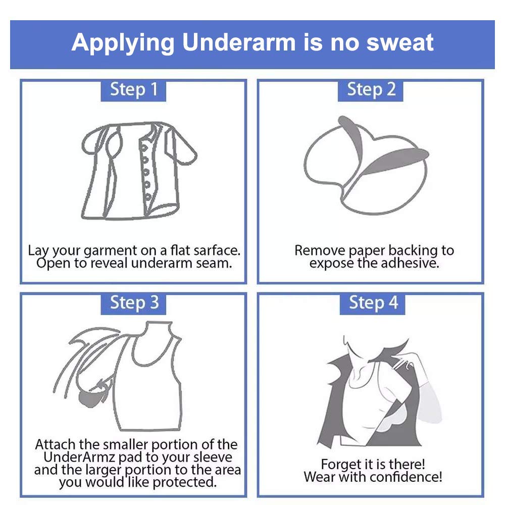 CANAGROW Large Underarm Sweat Pads – 50 Disposable, Ultra-Thin Protection for Men & Women