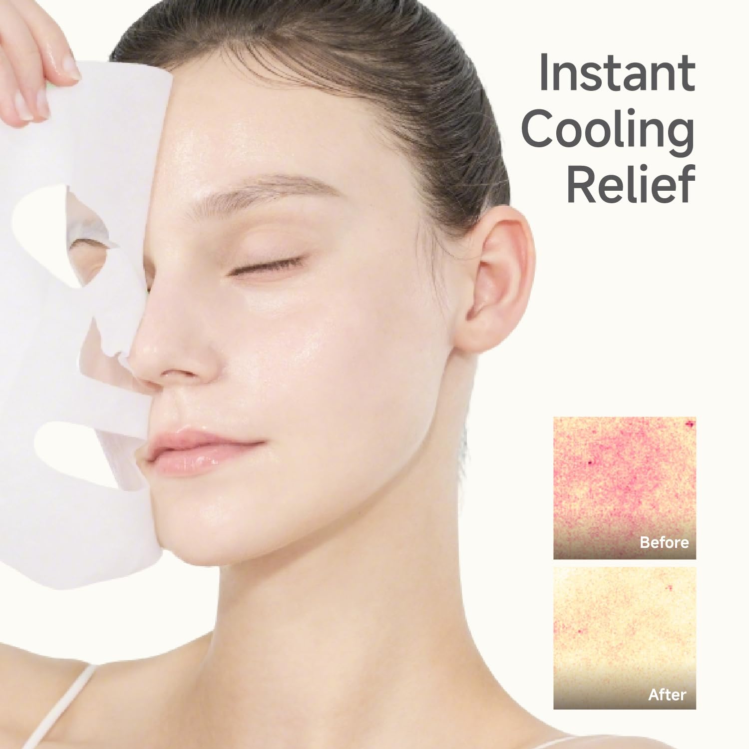 CANDORLOV CDL Icy Puff Sheet Mask – Cooling, Hydration & Firmness (10 Sheets)