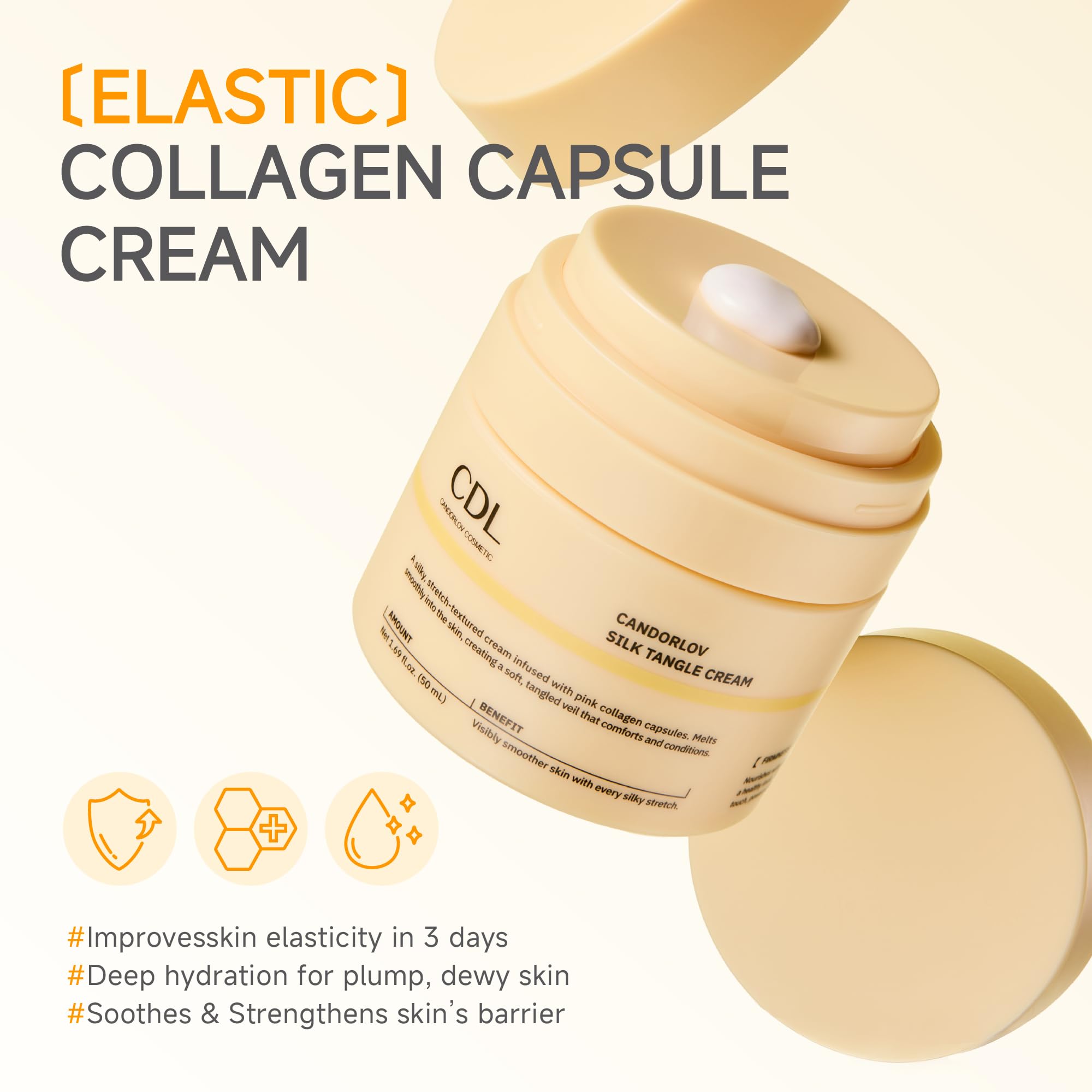 CandorLov CDL Silk Tangle Collagen Lifting Cream – Instant Firming, Deep Hydration & Pore Care