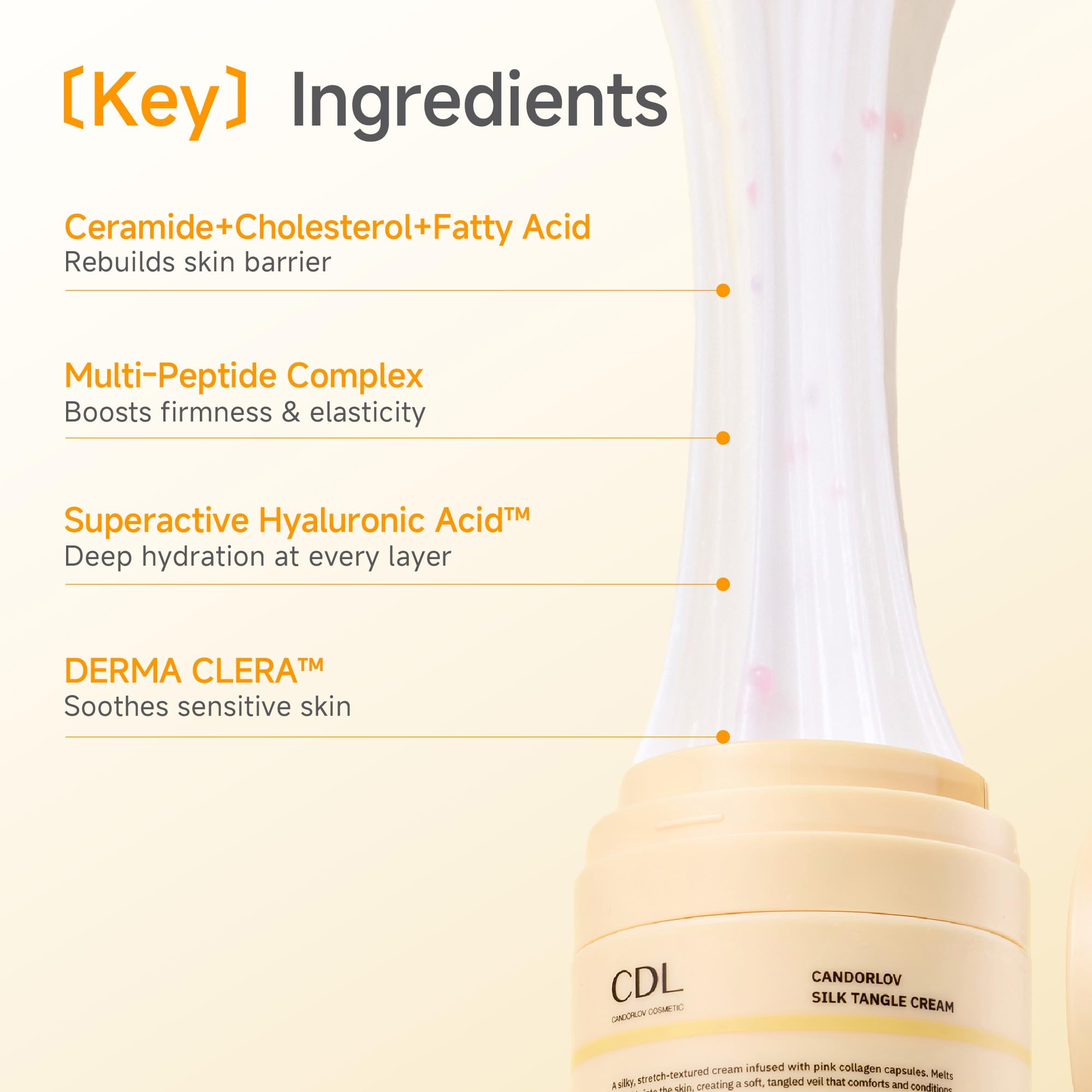 CandorLov CDL Silk Tangle Collagen Lifting Cream – Instant Firming, Deep Hydration & Pore Care