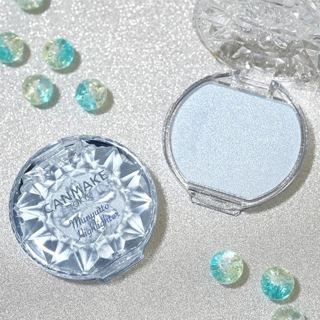 CANMAKE Munyutto Highlighter - Packed Powder Compact 0.13oz / 3.8g - Rose Quartz