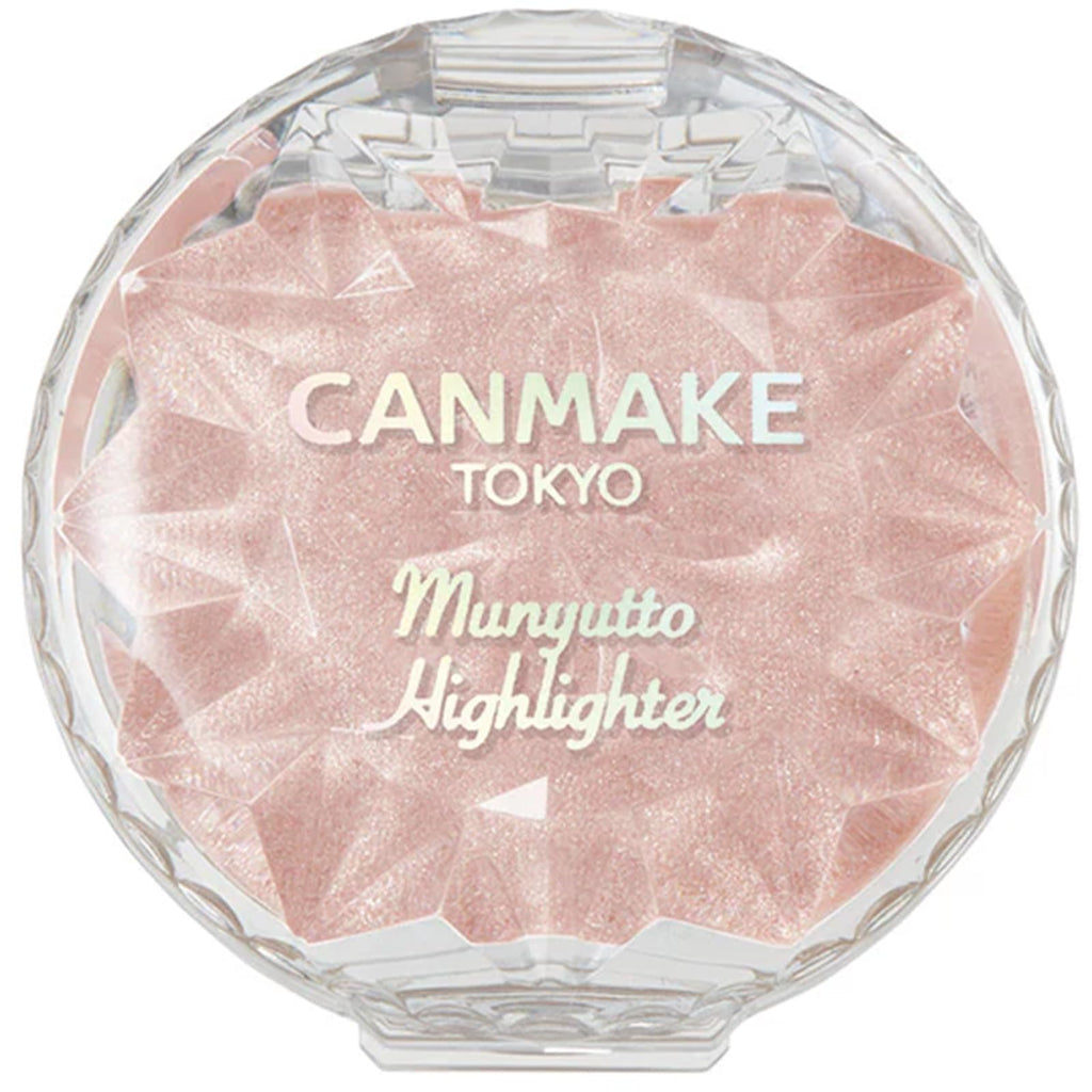 CANMAKE Munyutto Highlighter - Packed Powder Compact 0.13oz / 3.8g - Rose Quartz