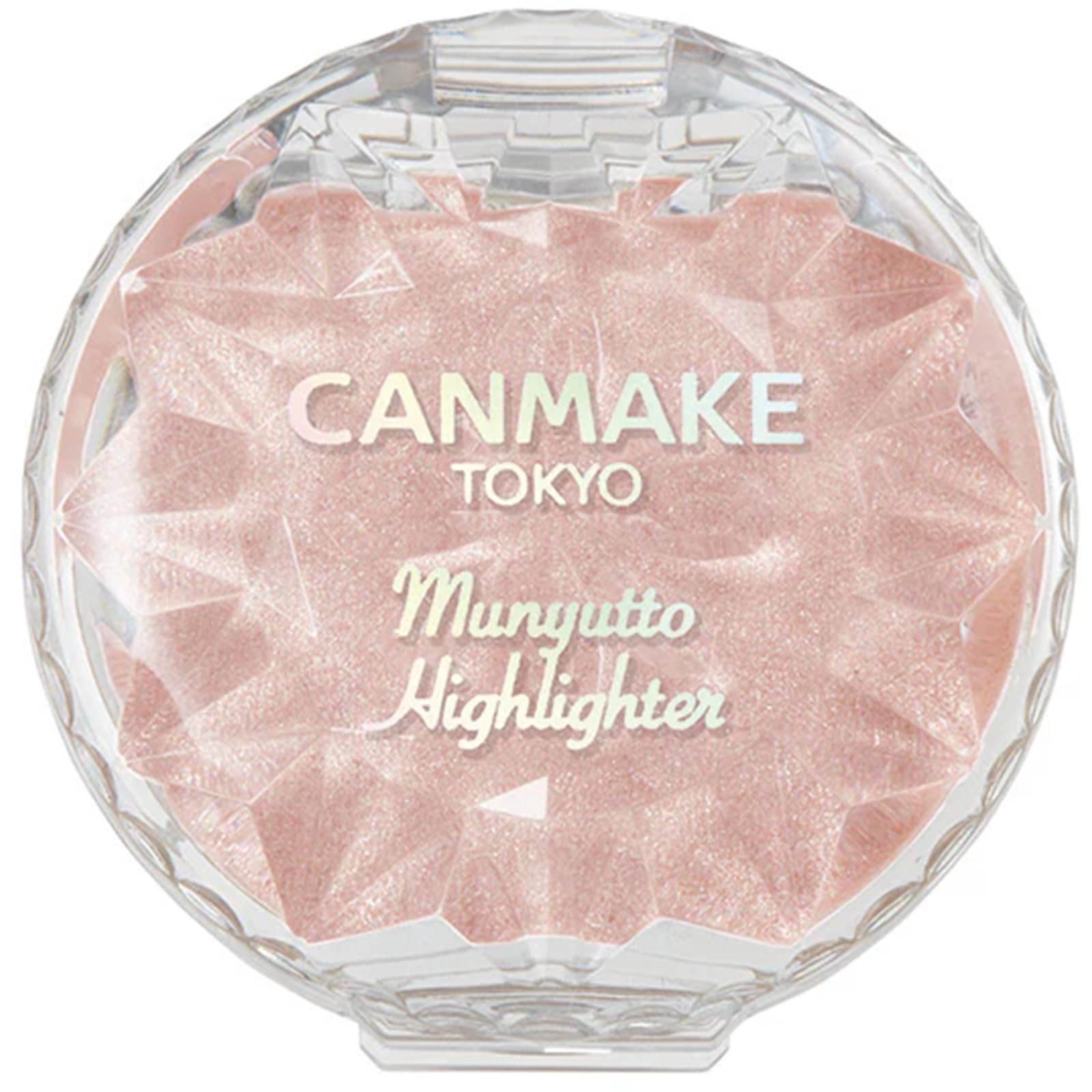 CANMAKE Munyutto Highlighter - Packed Powder Compact 0.13oz / 3.8g - Rose Quartz